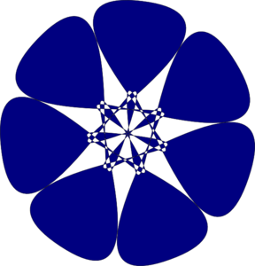Blue Rounded Star Design Clip Art